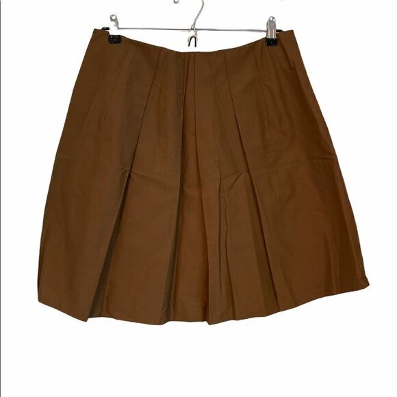 3/$25 THE LIMITED Camel Brown Pleaded Skirt.Size 10 - Picture 2 of 7